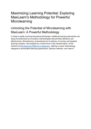 maximizing learning potential exploring maxlearn