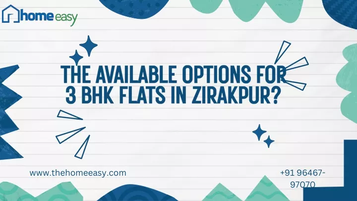 the available options for 3 bhk flats in zirakpur