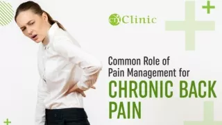 Common Role of Pain Management for Chronic Back Pain