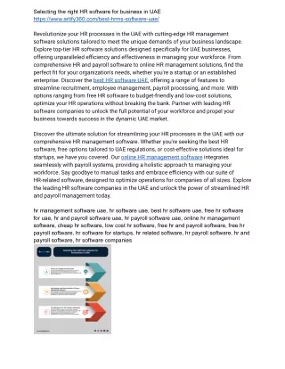 selecting the right hr software for business