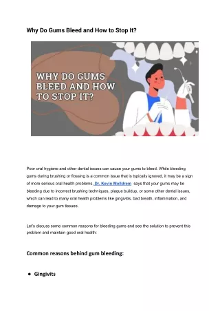 Common Triggers of Gum Bleeding and How to Address Them