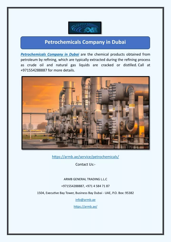 petrochemicals company in dubai