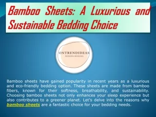 Bamboo Sheets