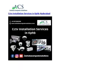 Cctv Installation Services in Kphb Hyderabad