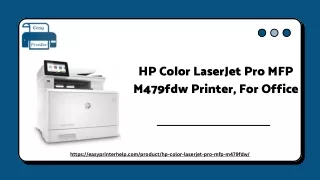 HP Color LaserJet Pro MFP M479fdw Printer, For Office