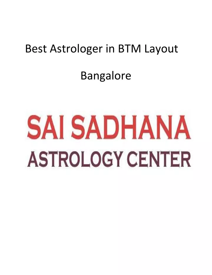 best astrologer in btm layout