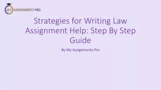 strategies for writing law assignment help step by step guide