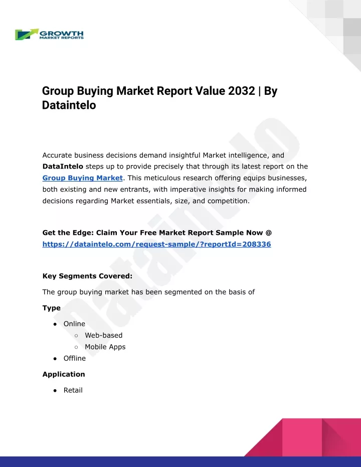 group buying market report value 2032