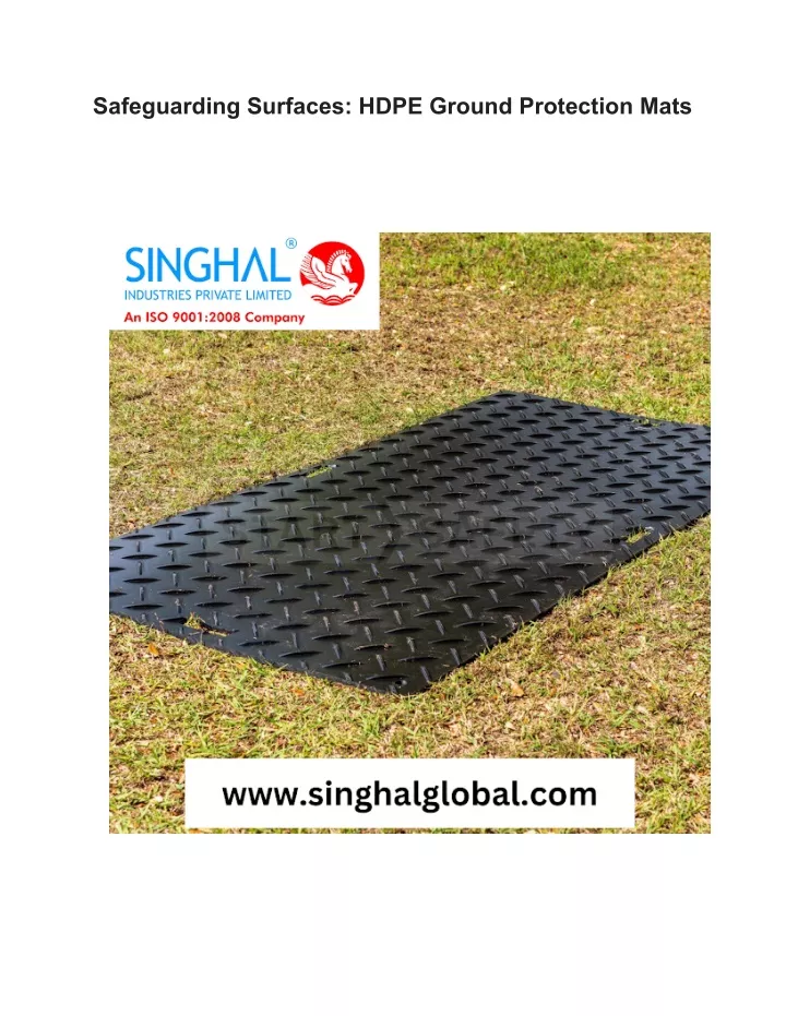 safeguarding surfaces hdpe ground protection mats