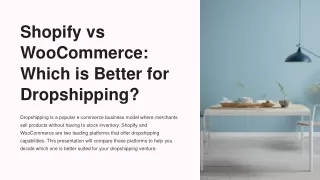 Shopify Vs WooCommerce Which is Better for Dropshipping