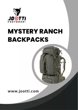 Unravel the Best Mystery Ranch Hunting Backpacks Online