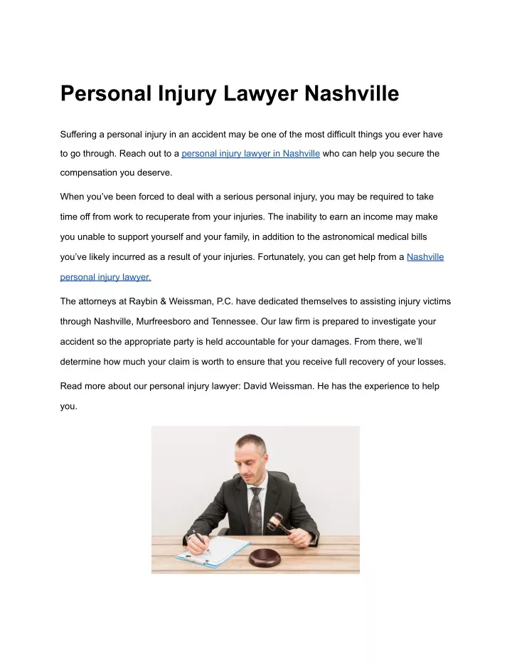 personal injury lawyer nashville