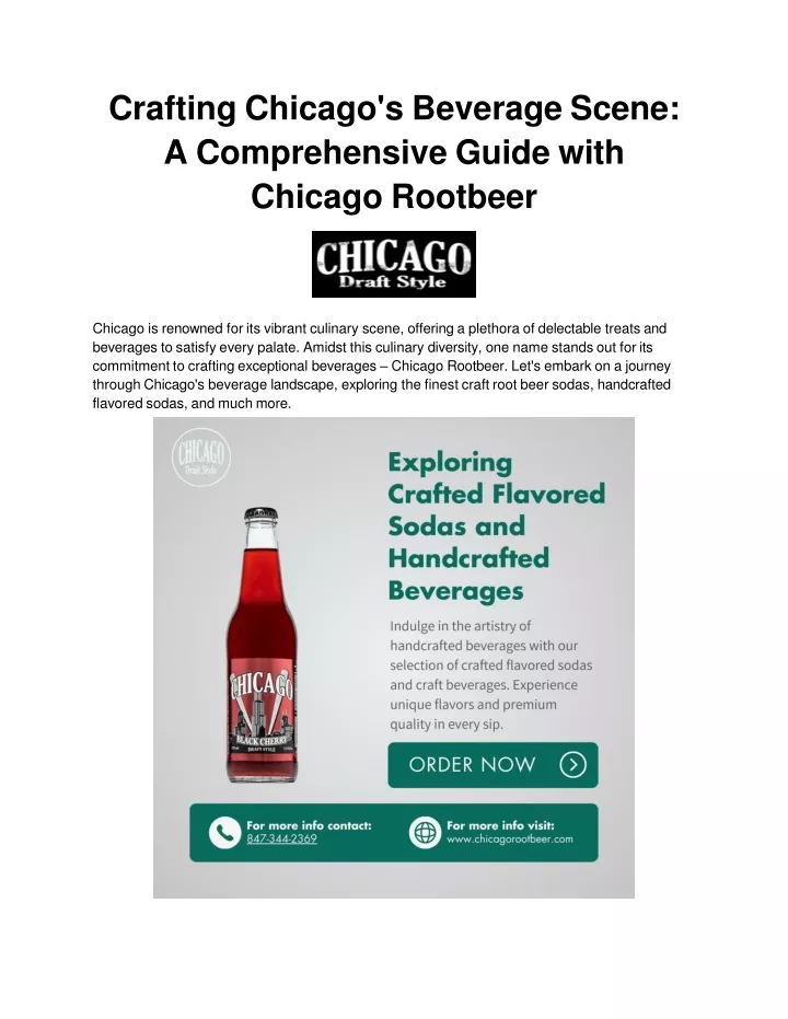 crafting chicago s beverage scene a comprehensive guide with chicago rootbeer