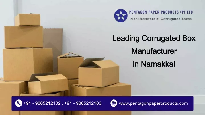 leading corrugated box manufacturer in namakkal