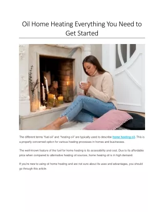 Oil Home Heating Everything You Need to Get Started