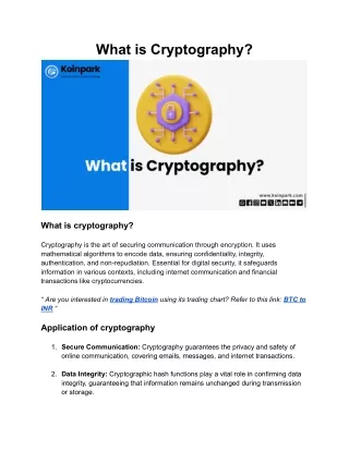 What is Cryptography_