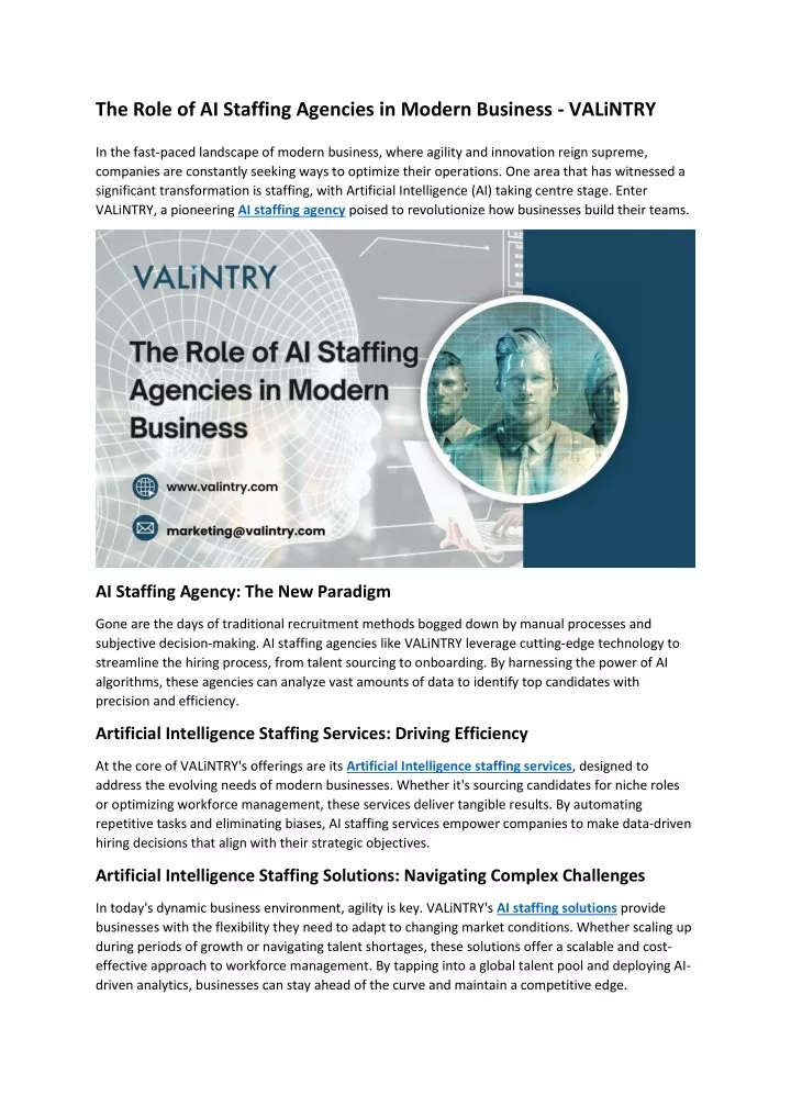 the role of ai staffing agencies in modern