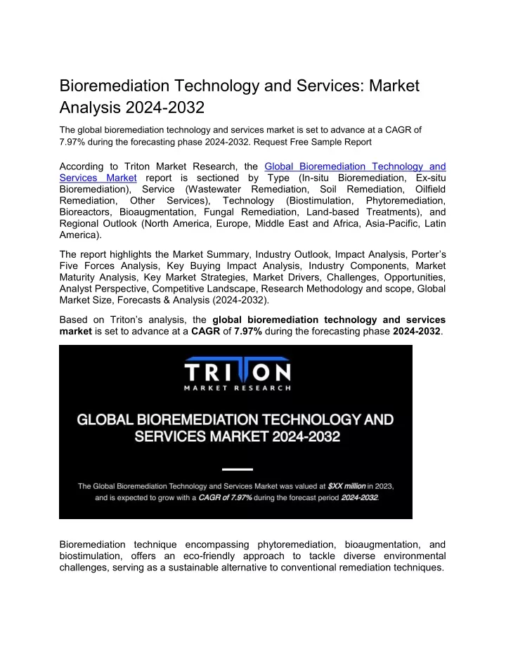 bioremediation technology and services market