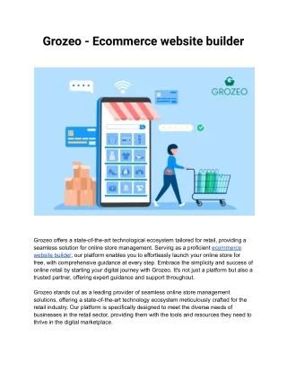 Grozeo - Ecommerce website builder