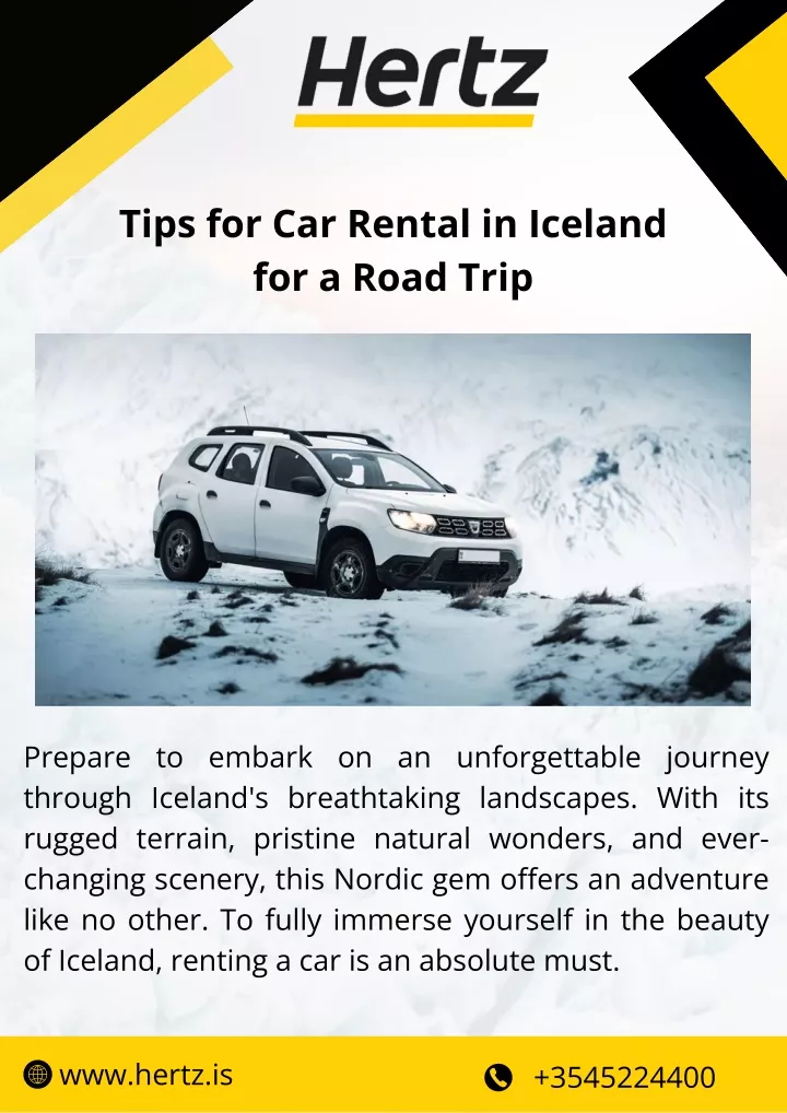 tips for car rental in iceland for a road trip