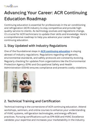Advancing Your Career: ACR Continuing Education Roadmap