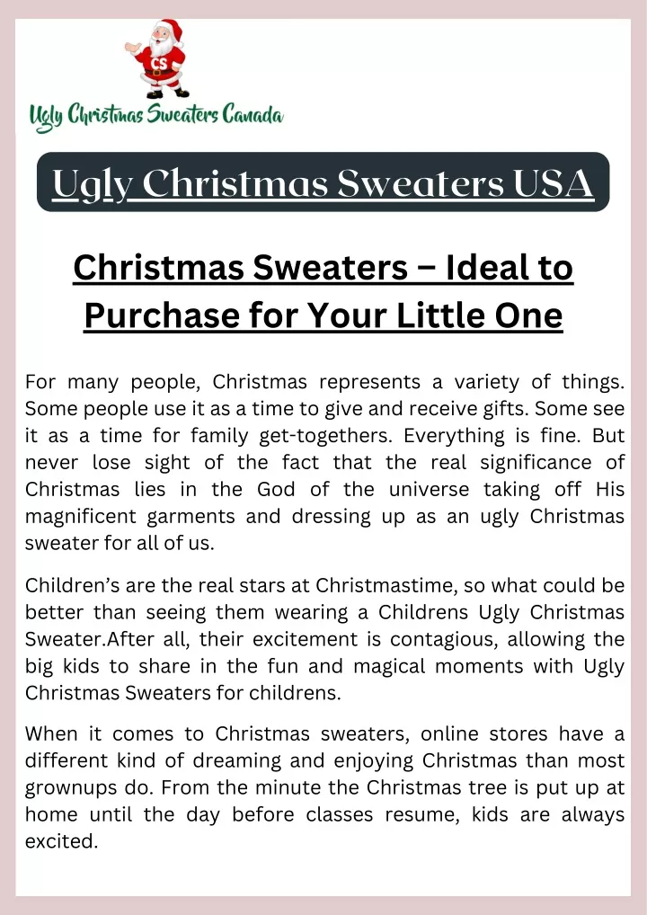 ugly christmas sweaters usa