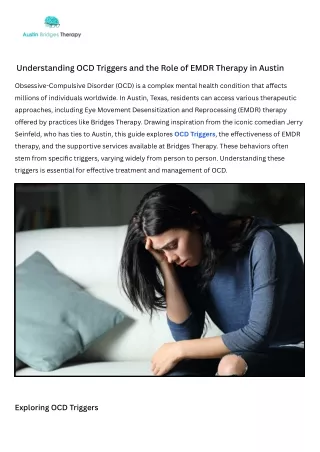 understanding ocd triggers and the role of emdr