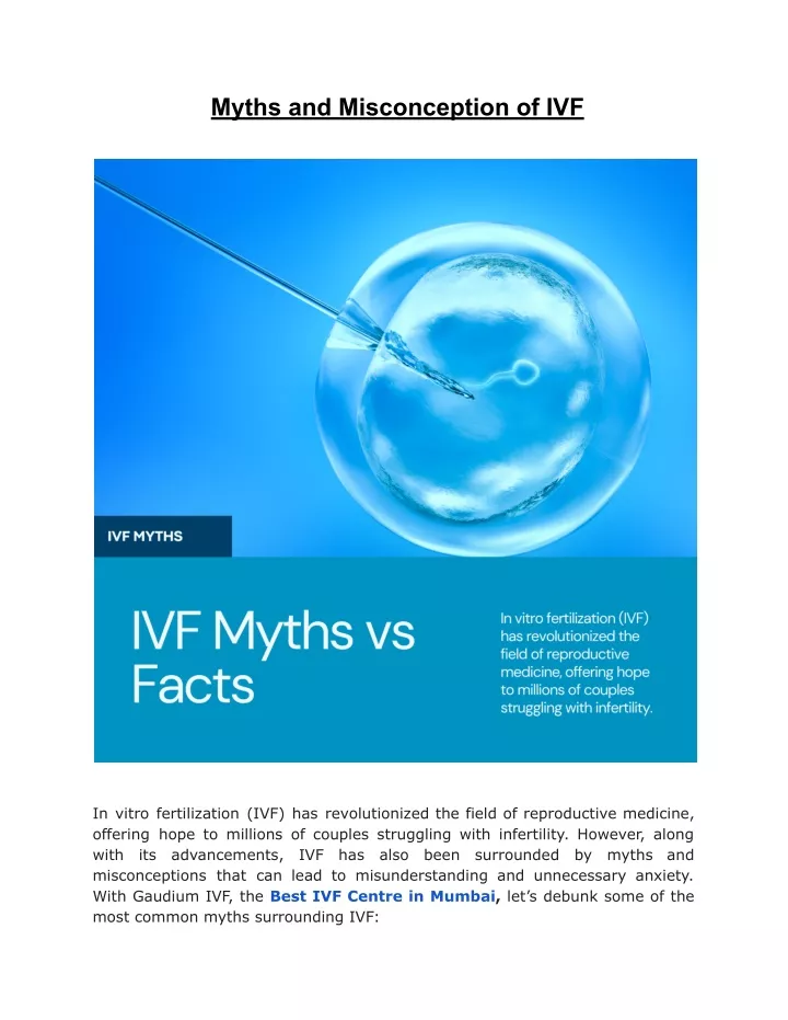 myths and misconception of ivf
