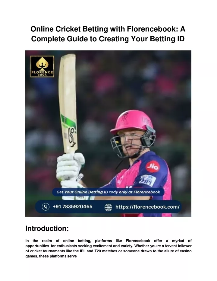 online cricket betting with florencebook