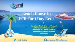 beach house in ecr for 1 day rent