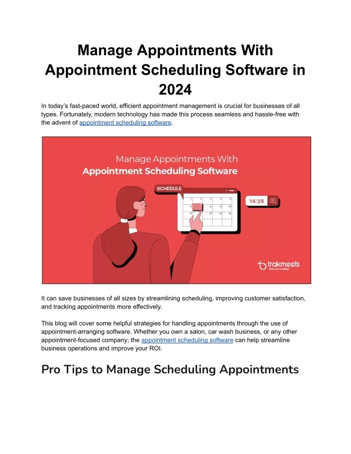 manage appointments with appointment scheduling