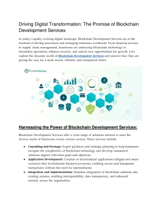 Driving Digital Transformation_ The Promise of Blockchain Development Services