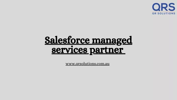 salesforce managed services partner