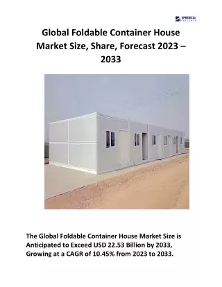global foldable container house market size share