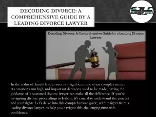 Decoding Divorce  A Comprehensive Guide by a Leading Divorce Lawyer