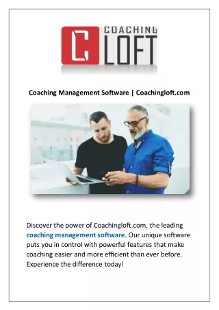 Coaching Management Software | Coachingloft.com
