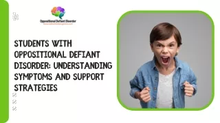 students with oppositional defiant disorder