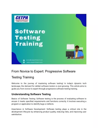 from novice to expert progressive software
