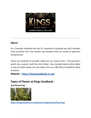 Best Cannabis Seeds UK - Kings Seedbank