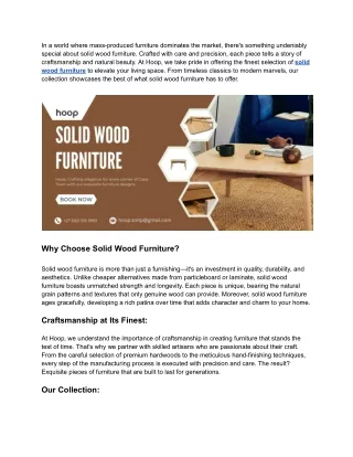 Best Solid Wood Furniture Collection | Hoop