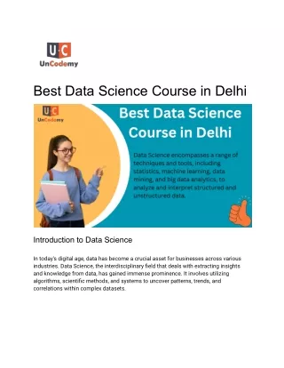 Best Data Science Course in Delhi