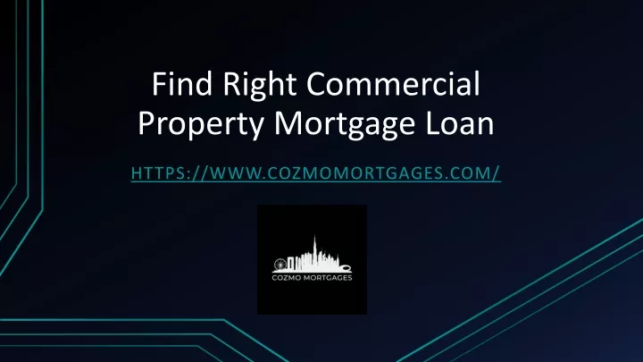 find right commercial property mortgage loan