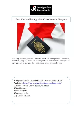Best Visa and Immigration Consultants in Gurgaon