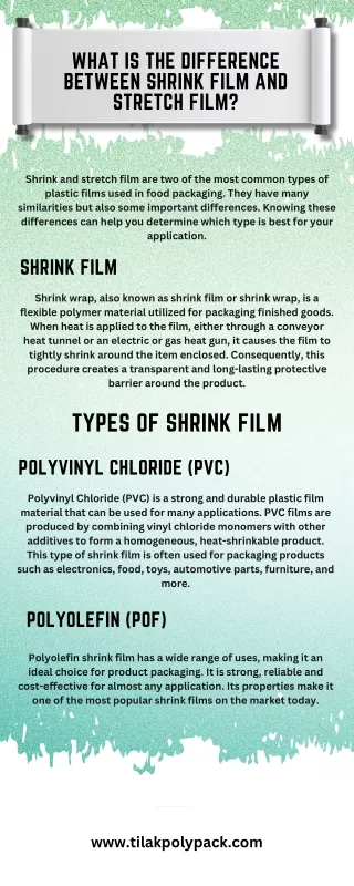 WHAT IS THE DIFFERENCE BETWEEN SHRINK FILM AND STRETCH FILM