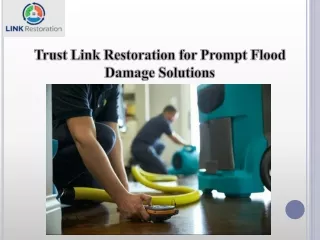 Trust Link Restoration for Prompt Flood Damage Solutions
