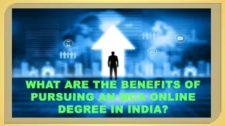 What are the Benefits of Pursuing an MCA Online Degree in India