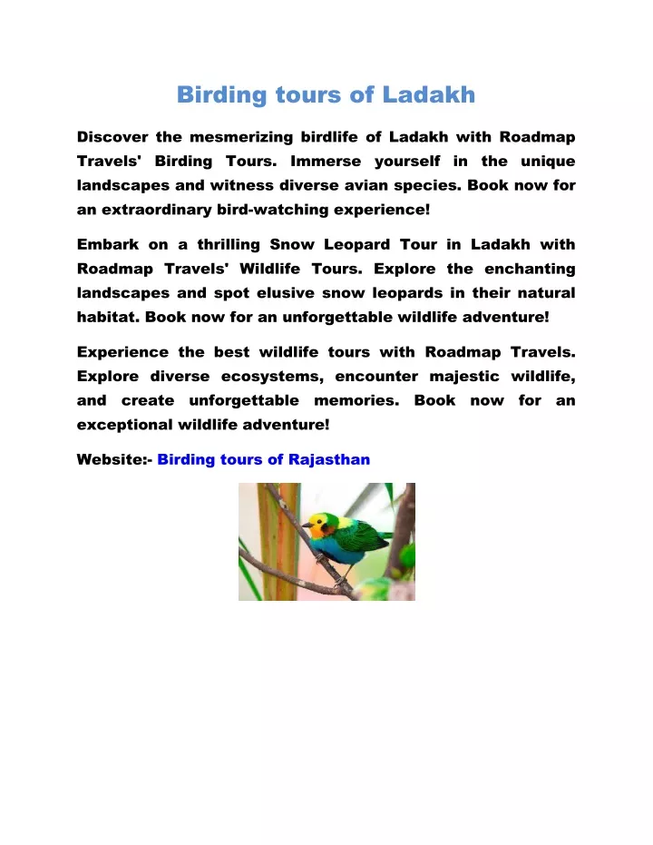birding tours of ladakh