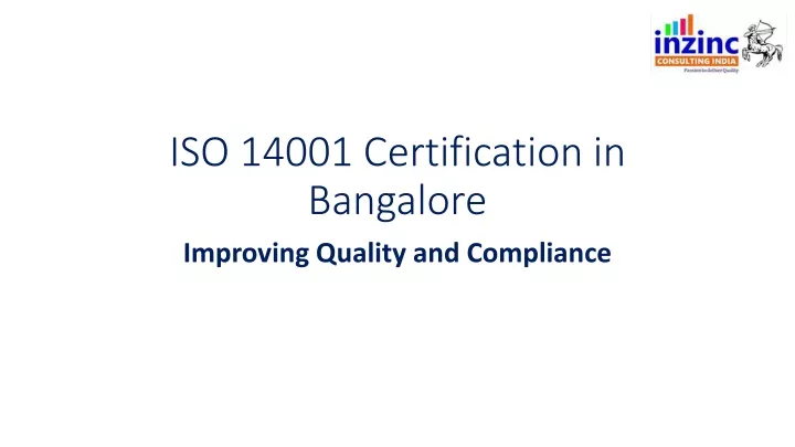 iso 14001 certification in bangalore improving