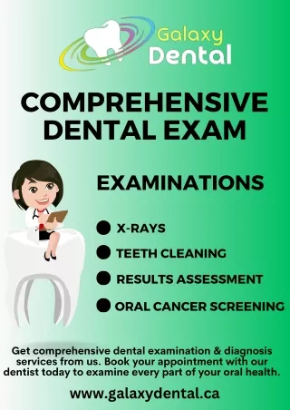 Comprehensive Dental Exam | Dental Exam Canada - Galaxy Dental