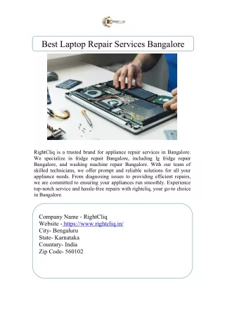 Best Laptop Repair Services Bangalore